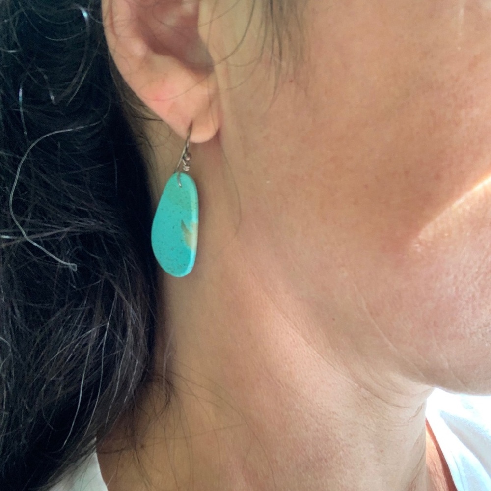 Turquoise Slab Earrings